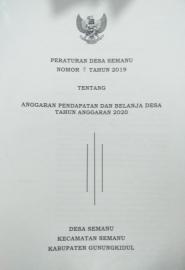 PERDES NO. 8 TAHUN 2019 TENTANG APBDES 2020 DESA SEMANU